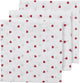 Meyco baby sweet heart hydrofiele doeken - 3-pack - red - 70x70cm