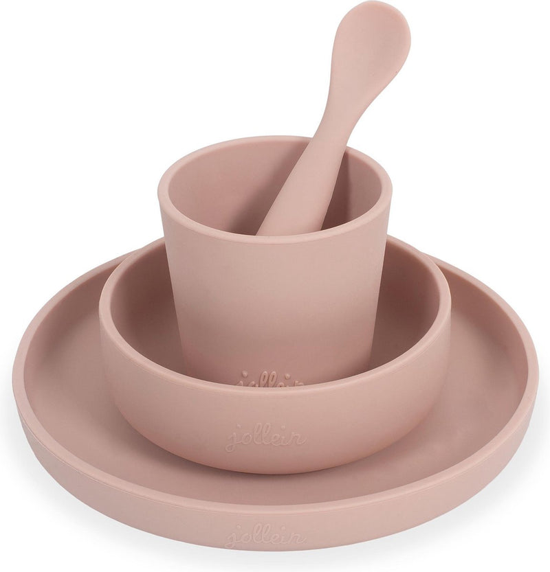 Jollein kinderserviesset siliconen pale pink