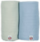 Lodger swaddler - hydrofiele doeken - groen blauw - 110x110cm - 2 stuks - biologisch katoen - hydrofiele luier
