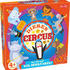 Tactic dierencircus – bordspel – familiespel – extra groot speelbord van 60 cm doorsnede – 5 houten dieren – 4 grote verzameltenten van 24x24 cm - vanaf 4 jaar