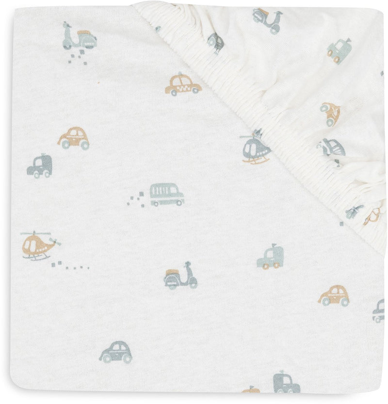 Jollein baby - hoeslaken jersey 60x120cm - ledikant babybed - zacht katoen - on the go