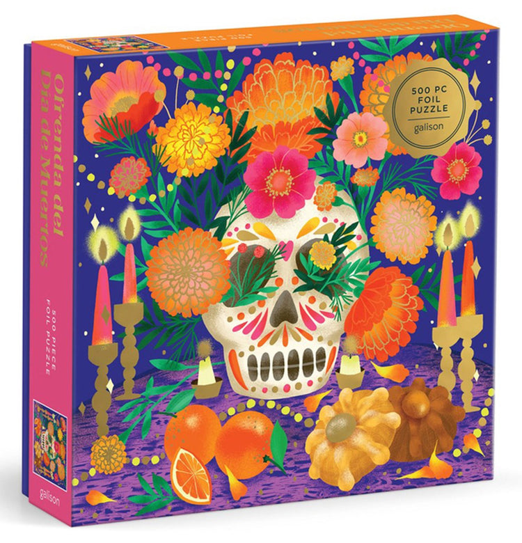 Ofrenda del dia de muertos 500 piece foil puzzle