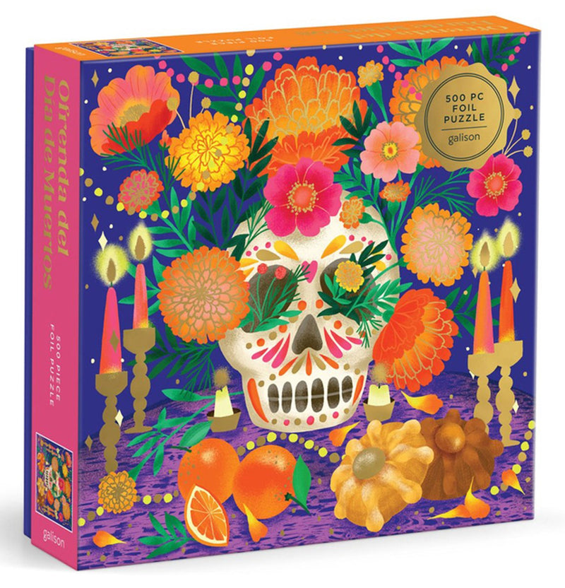 Ofrenda del dia de muertos 500 piece foil puzzle