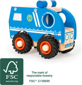 Small foot - houten politieauto blauw - afbeelding 1