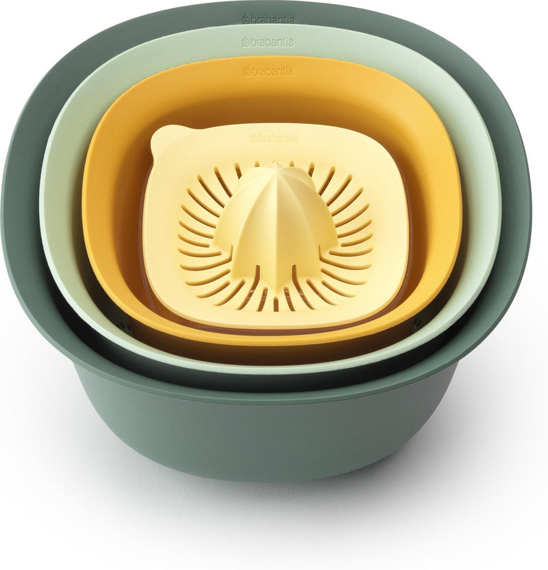 Brabantia tasty+ beslagkom set - met vergiet en citruspers - mixed colours
