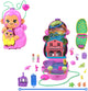 Polly pocket jungle moederaap en baby - speelfigurenset