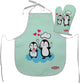 Heless set kinderschort en ovenwant pinguin