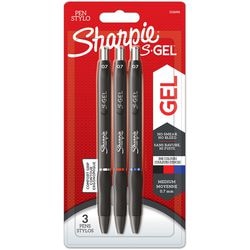 Sharpie s-gel | gelpennen | medium punt (0,7 mm) | zwarte, rode en blauwe inkt | 3 stuks