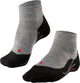 Falke tk5 short anti-blaar dun wol functioneel materiaal wandelsokken dames grijs - maat 37-38