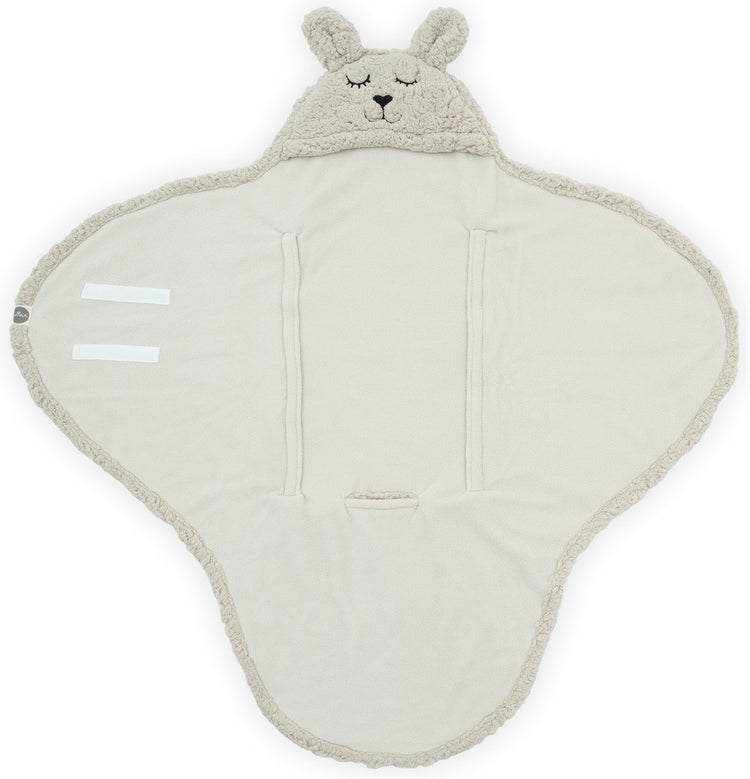Jollein baby wikkeldeken - bunny - nougat - 100x105cm