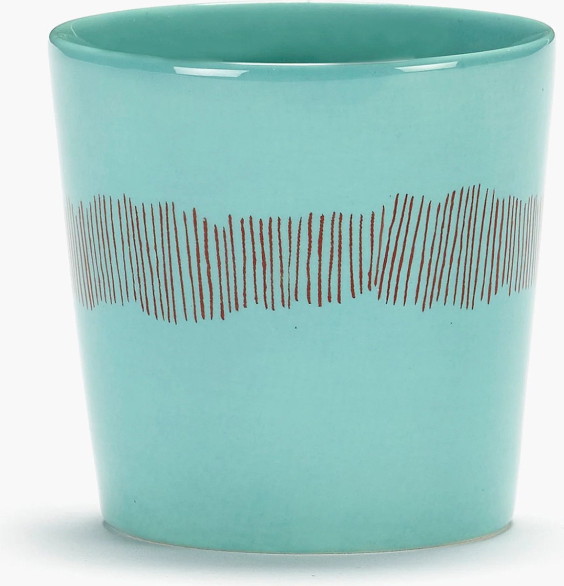Serax - ottolenghi feast - koffiekop - azurblauw rood - 7 ø - 4 stuks
