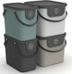 Rotho albula afvalscheiders - set van 4 - 2x 25l en 2x 40l - diverse kleuren