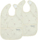 Meyco baby ginkgo slab met opvangbakje - 2-pack - soft sand