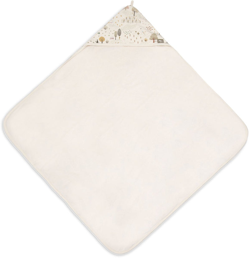 Jollein badcape baby - 100% badstof katoen - 75x75 cm - tiny park