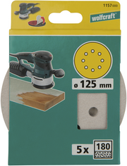 Wolfcraft hechtschuurschijven | lak verf | k180 | ø125 mm | 5 stuks - 1157000 - afbeelding 2
