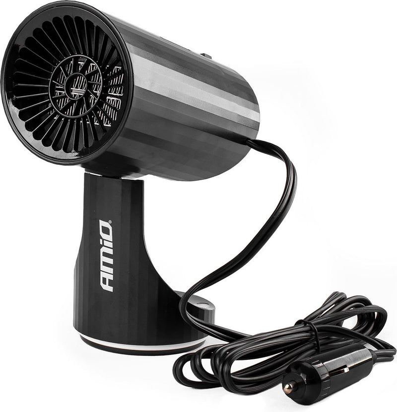 Amio autokachel raamontdooier - voorruitverwarming - verwarming ventilator - 12 volt 150w - zwart