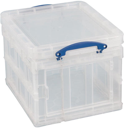 Really useful box opbergdoos 35 liter opvouwbaar | transparant