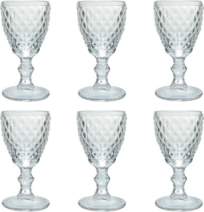 Medard de noblat - diamond - wijnglas 20 cl - doorzichtig - 6 delig