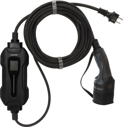 Brennenstuhl draagbare ev-lader type 2 - beschermingscontact 8m (mobiel laadstation 10a, 2.3kw, ip44, enkelfasig, display met laadinformatie, voor elektrische hybride voertuigen bev phev, incl. transporttas)