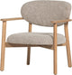 Woood udar fauteuil met houten frame - polyester - naturel