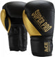 Super pro combat gear ace (kick)bokshandschoenen zwart goud 10oz