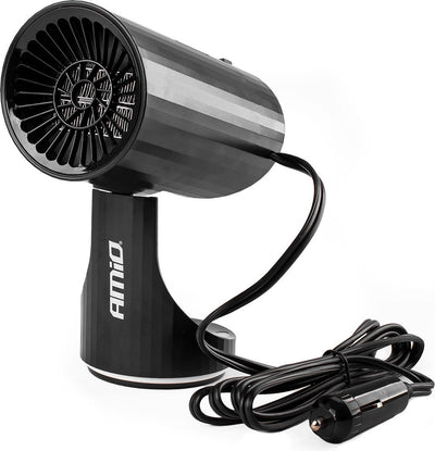 Amio autokachel raamontdooier - voorruitverwarming - verwarming ventilator - 12 volt 150w - zwart