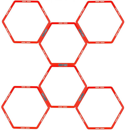 Avento trainingsframe hexagoon 6-delig - fluororanje