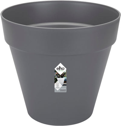 Elho loft urban rond 60 - grote bloempot voor buiten - waterreservoir - 100% gerecycled plastic - ø 58.0 x h 54.0 cm - antraciet