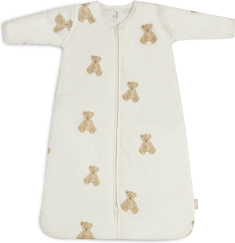 Jollein baby slaapzak winter met afritsbare mouw - 70cm - teddy bear - winterslaapzak