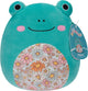 Squishmallows robert - aqua frog w floral belly 19cm plush