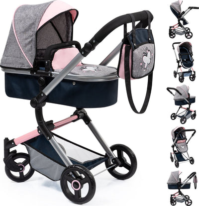 Bayer design - poppenwagen neo vario - grijs met vlinder