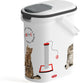 Curver voedselcontainer kat - 10l - 4kg - 30x19x35cm - wit grijs