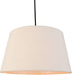Eglo febres hanglamp - e27 - ø 35 cm - zwart wit - teddy stof