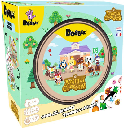 Zygomatic board game studio dobble: animal crossing | nederlands frans | observatie- en reactiespel | 2 tot 8 spelers | vanaf 6 jaar | 15 minuten speelduur