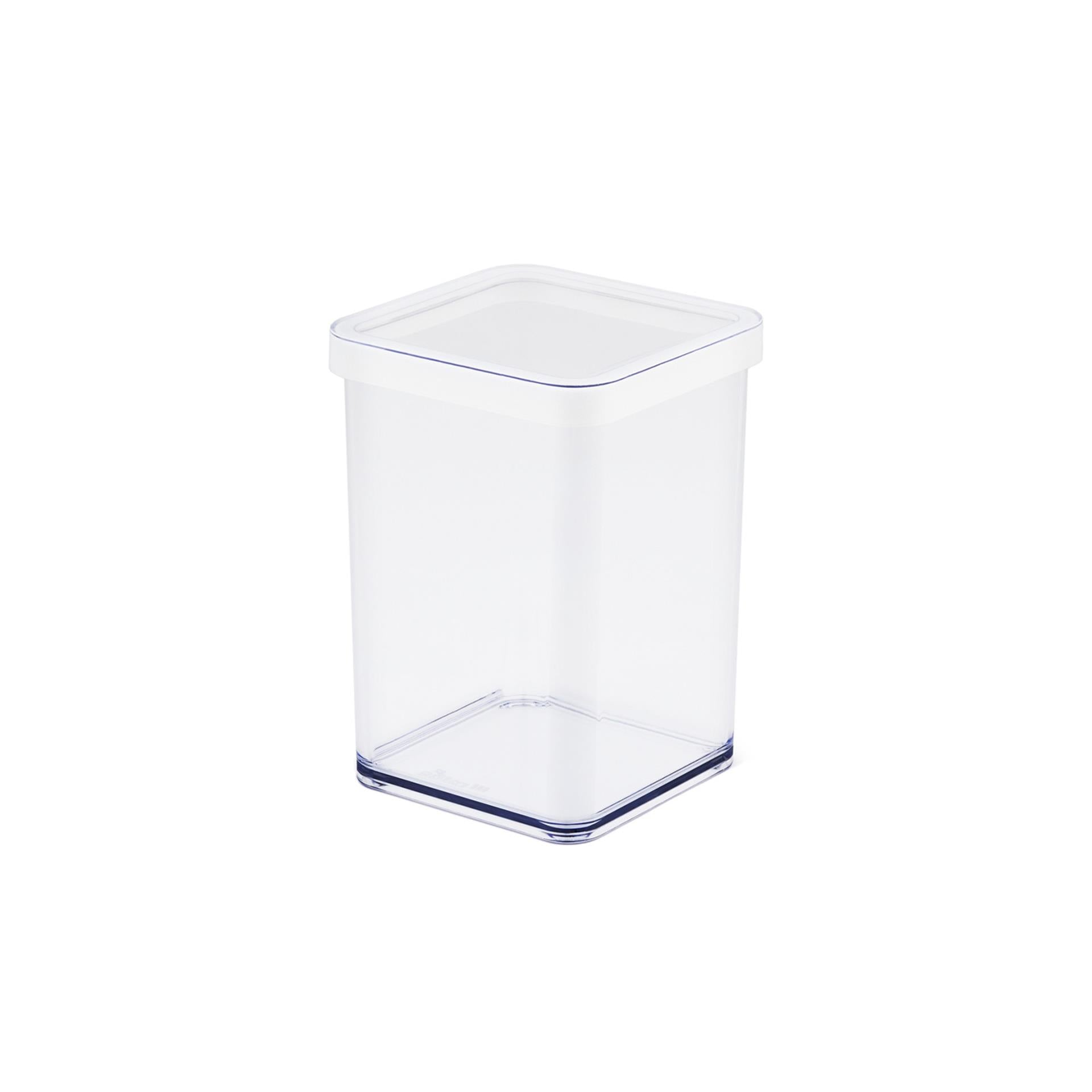 Rotho loft voedselbewaardozen - met witte siliconenafdichtring - 1 liter - transparant