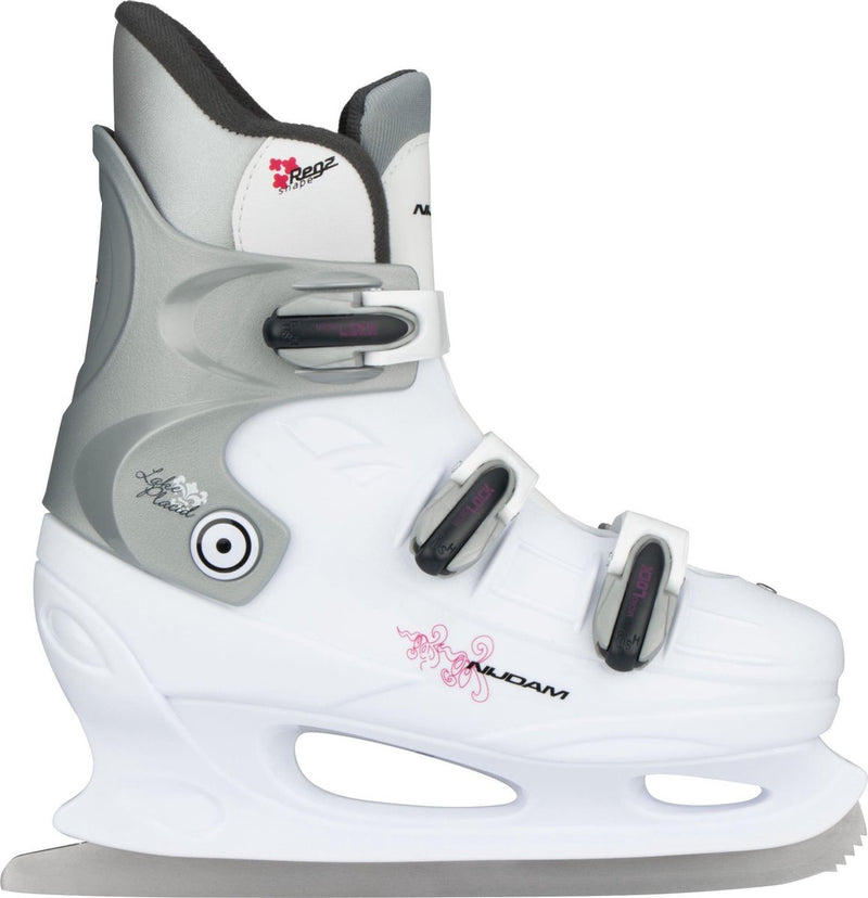Nijdam kunstschaats - hardboot - wit zilver fuchsia - 36