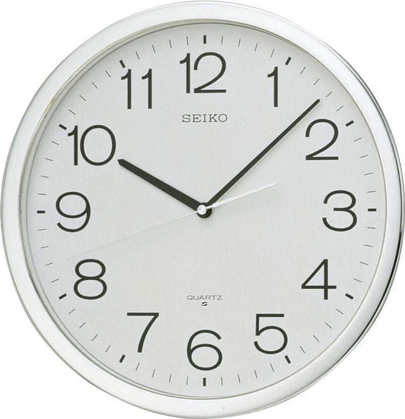 Seiko wandklok qxa020s - wit rond 36cm - kunststof