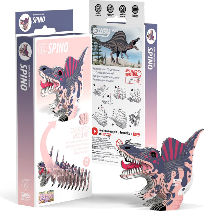 Eugy 3d puzzel - spinosaurus - prehistorie - duurzaam - verzamel ze allemaal - 6 jaar