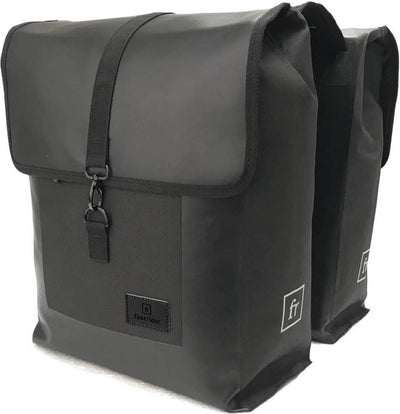 Fastrider jaxx dubbele fietstas trend waterdicht - zwart - 28l per tas