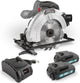 Powerplus powebcss2 cirkelzaag - 18v - incl. 2x batterij 18v 1.5ah + lader