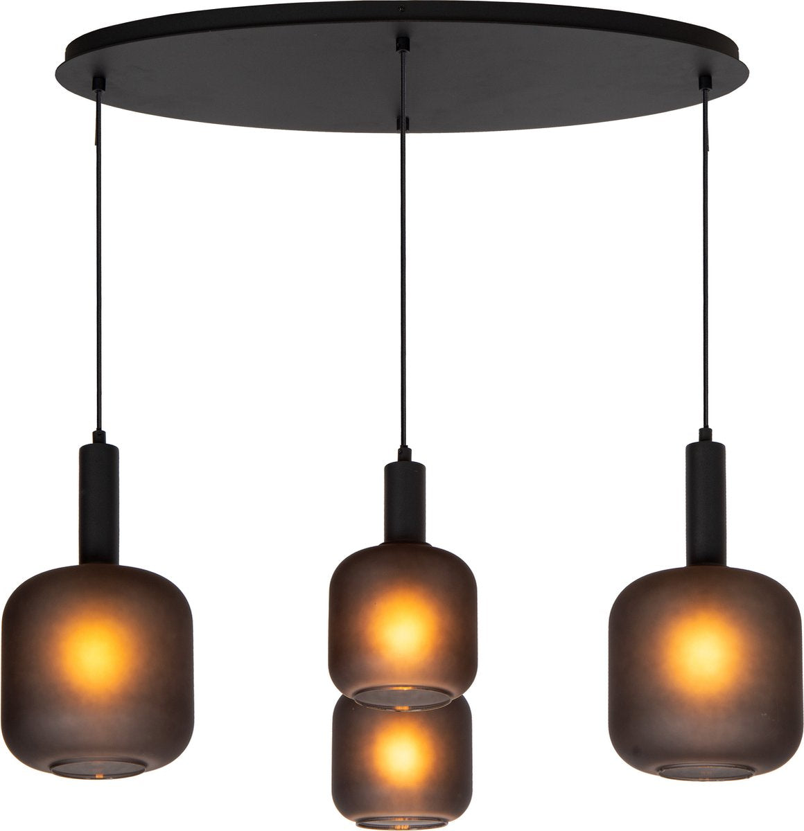 Lucide eloise - hanglamp - 4xe27 - zwart