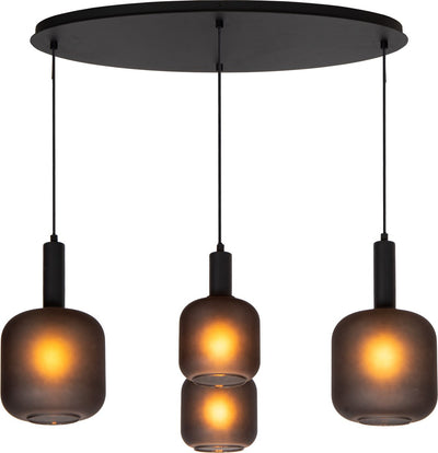 Lucide eloise - hanglamp - 4xe27 - zwart