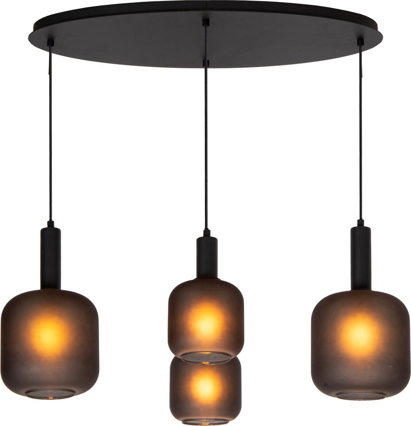 Lucide eloise - hanglamp - 4xe27 - zwart