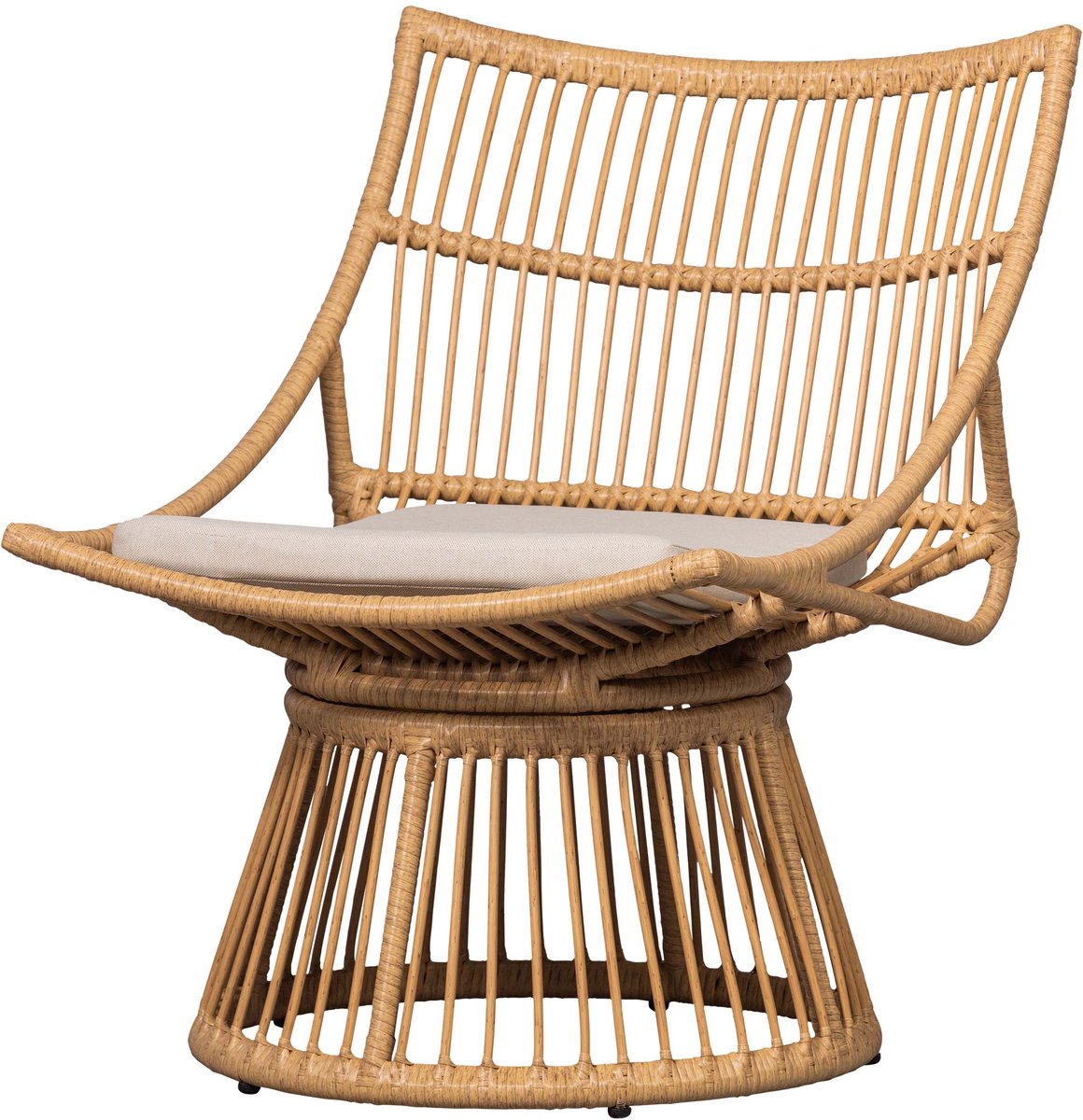 Woood fauteuil alatna - wicker - naturel - 80x64x53