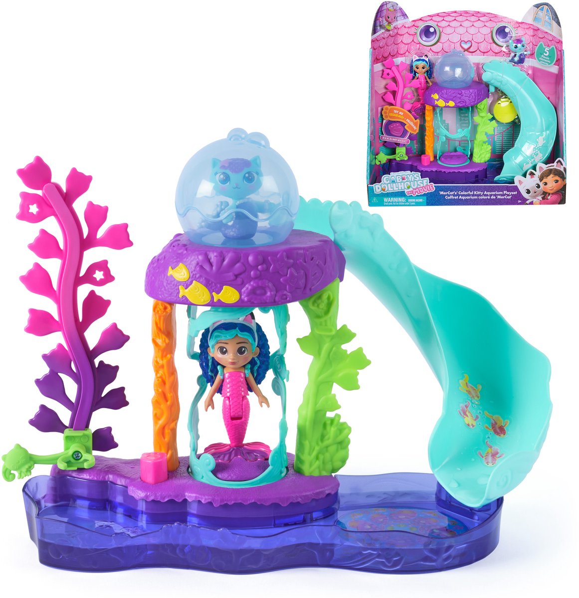 Gabby's poppenhuis gabby’s poppenhuis de film – mercat’s kleurrijke aquarium speelset