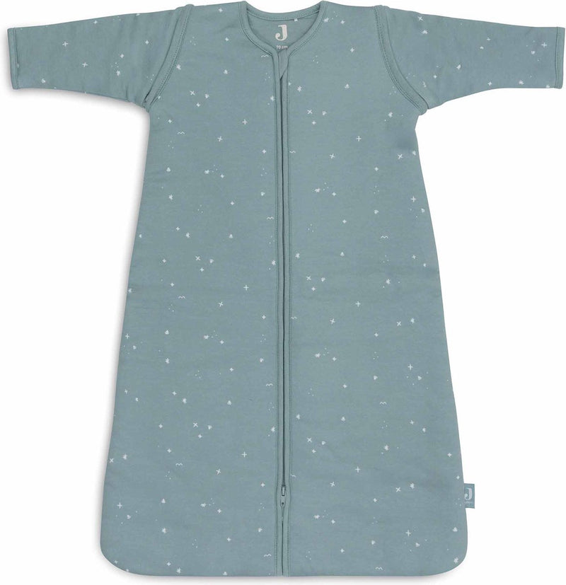 Jollein baby slaapzak winter met afritsbare mouw 70cm - twinkling sea green - winterslaapzak