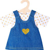 Heless poppenjurk met gouden t-shirt, 35-45 cm