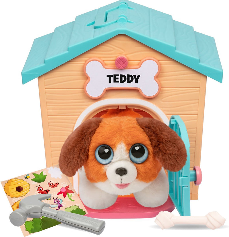 Little live pets verrassingspuppy knuffel in hondenhok