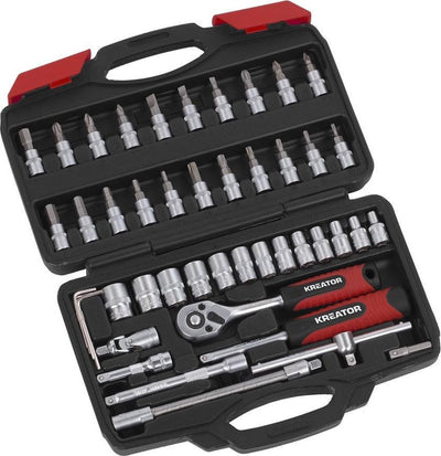 Kreator krt500117 dopsleutelset - 40 delig - 1 4