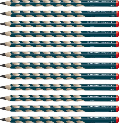 Stabilo easygraph - ergonomisch grafietpotlood - rechtshandig - met extra dikke 3.15 mm kern - doos 12 stuks